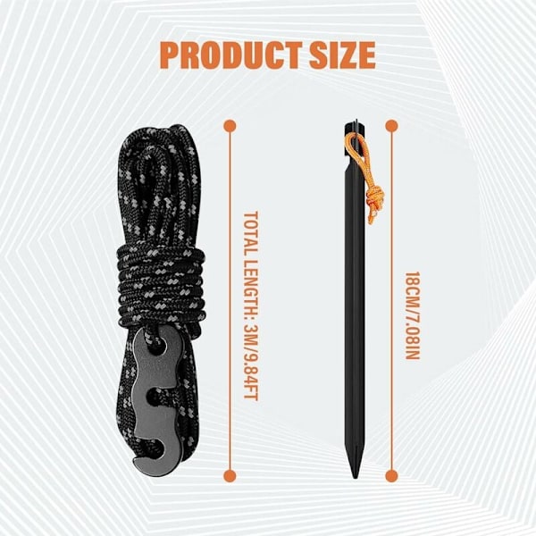 Ultimata för friluftsmänniskan: Reflekterande design Paracord för synlighet i mörker, kraftig lina säkerställer hållbarhet och säkerhet, 4 st