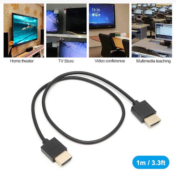 HDMI til HDMI Overførselskabel til TV OS / HDTV / Xbox / PS4 / PS3 / Projektor 1M
