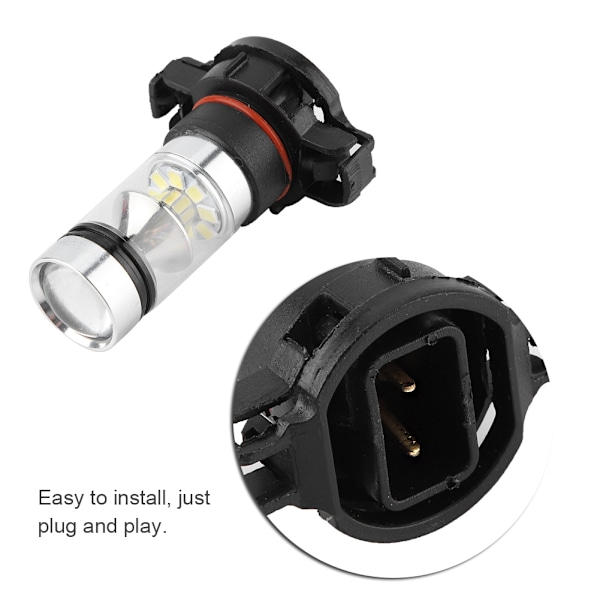 100W H16 3030 20 Tåkelyspærer 1000LM LED Drving Lampe