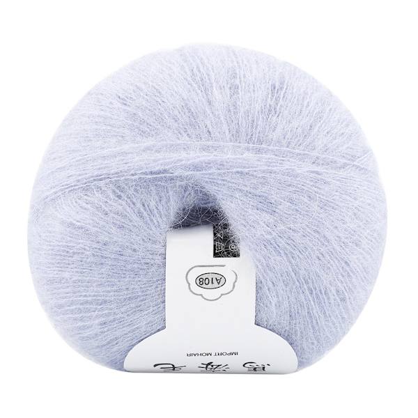 Blød Mohair Strikkegarn Garn DIY Sjal Tørklæde Hækletråd Tilbehør (Grå)