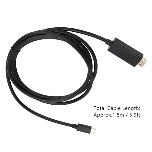TypeC til HD Multimedia Interface Kabel USB3.1 til HD Multimedia Interface Adapterkabel til Macbook Air