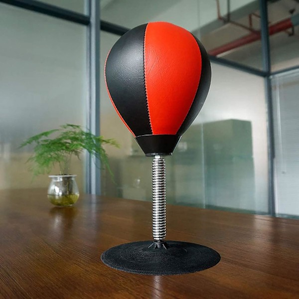 Punch Pal: Kraftig skrivbordsboxningssäck, stressreducerande leksak, uppblåsbar skrivbordsboxningsboll, enkel installation, högkvalitativa material