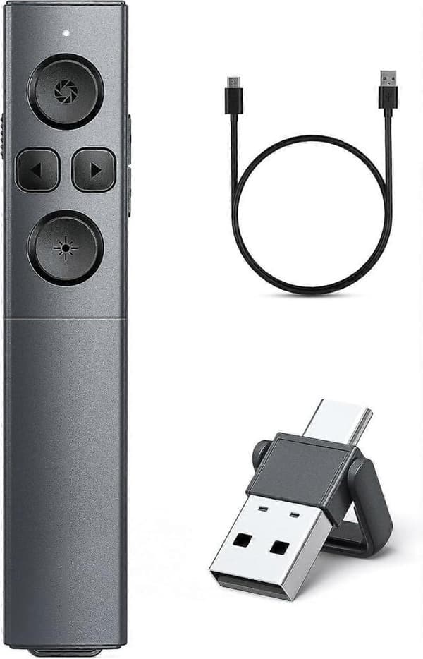 Presentasjonsklikkere 2-i-1 USB Type-C Trådløs Presentasjonsfjernkontroll