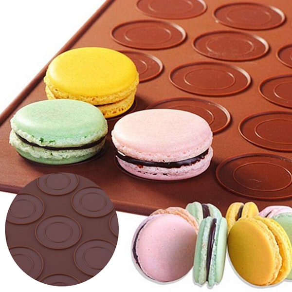 Gourmet Bakmatta i Silikon, Mångsidig Non-Stick Yta, Livsmedelsgodkänd Flytande Silikon, Ugnssäker, Perfekt För Macarons