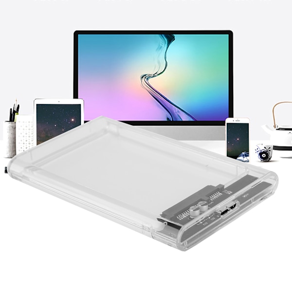 2,5 tums SATA höghastighets USB 3.0 mobil hårddisk extern hölje HDD SDD låda