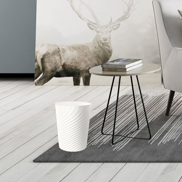 1,8 gallon lille skraldespand affaldsbeholder genbrugsbeholder slank profil til kompakte rum badeværelse, kontor, soveværelse, køkken (1,8 gallon, sort)