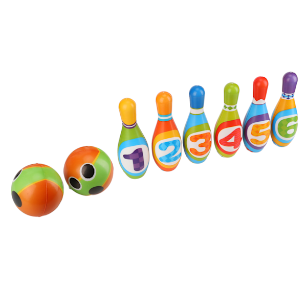 Børne Bowling Legetøjssæt Blødt Farverigt PU Bomuld Lærende Spil Toddler Bowling Kegle Bold Legetøj til Indendørs