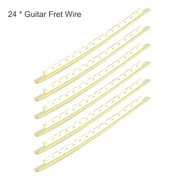 24 stk/sett Elektrisk gitarbånd Gitar fingerbret Messing båndbredde 2,7 mm