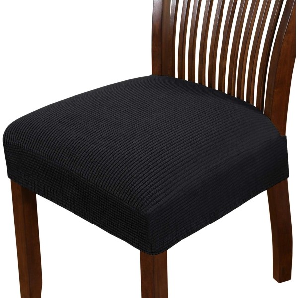 2st Matstol Cover Stretch Spandex Stol Sätesöverdrag Stol Säte Kudde Överdrag för matsal Köksstolar Avtagbar tvättbar stol