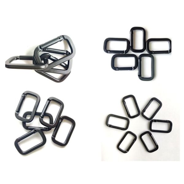 Ultralätta karbinhakar, smidda karbinhakar i aluminiumlegering med skruvlock, multifunktionella spännen för utomhusäventyr, lätta och kompakta