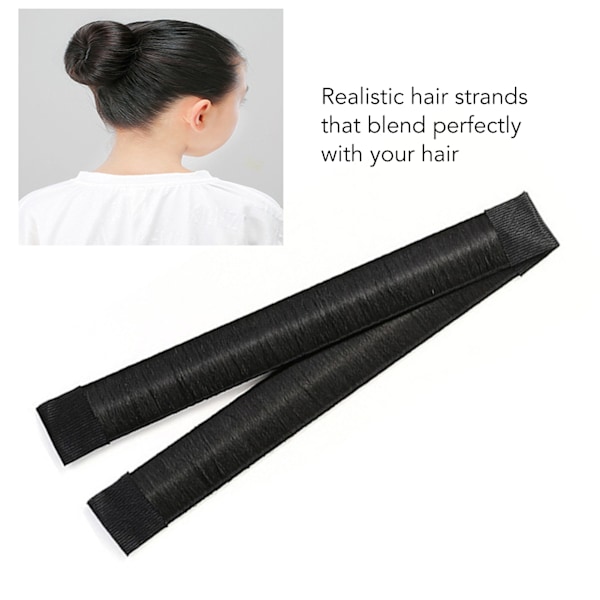 DIY Hårband för Hästsvans, Balettfrisyr Fransk Twist Vikbar Omlottrem Enkel Snabb Hårknutsmakare för Kvinnor & Flickor (Svart)