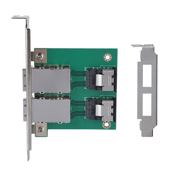 Dual Mini SAS 36P-26P SFF8087 till SFF-8088 Server Adapterkort 8088-8087 Konverter PCI Bracket