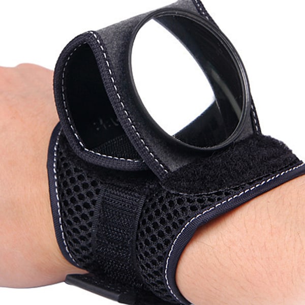 Cykelsäkerhetsförbättrare: Vidvinkelobjektiv Justerbart Armbands Bakåtspegel, Plastmaterial för Säker Navigering