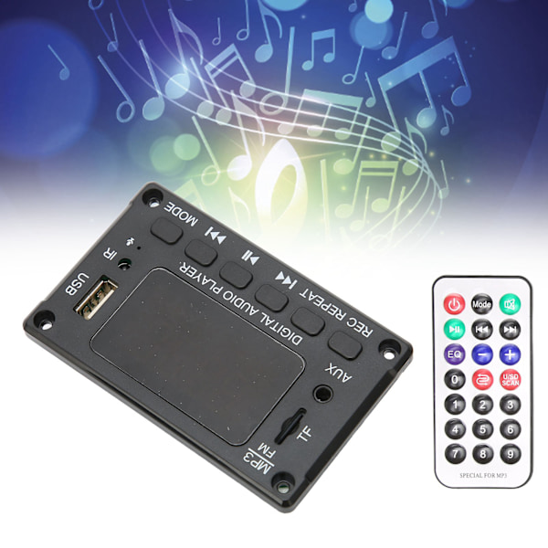Bluetooth Dekodingkort 2x40W Bluetooth MP3 Dekodingkortmodul Støtter Minnebrikke USB FM Radio