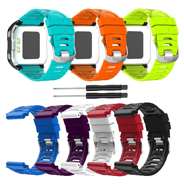 Silikonirannekkeet Vaihdettavat rannekkeet Pehmeät Mukavat Teräslukolla Ranneke Yhteensopiva Garmin Forerunner 920XT:lle