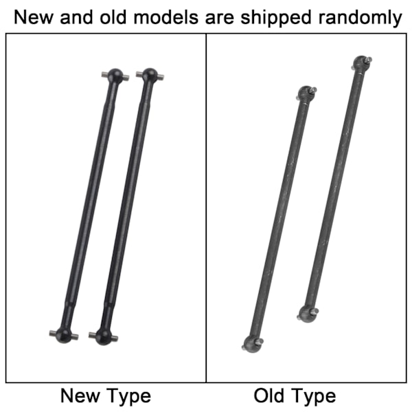 2 stk 101mm metall hundeben drivaksler for FS 53633 / 51805 / 51806 1/10 skala RC bil (svart)