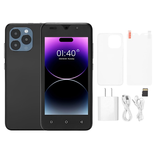 I14 Pro Max 5.0 tuuman puhelin 2 Gt RAM 16 Gt ROM tallennustila 3G verkko matkapuhelin WiFi Bluetooth 5.0 100-240V EU