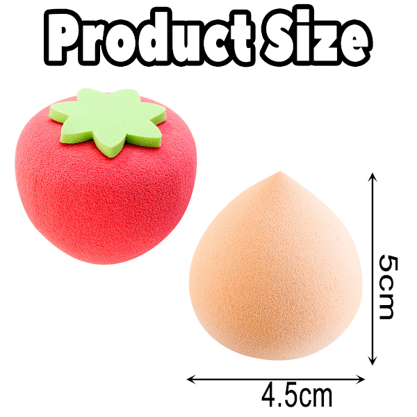 Sminksvampar Kosmetiska Fruktformade Foundation Blandningssvampar Set Svampar Blender