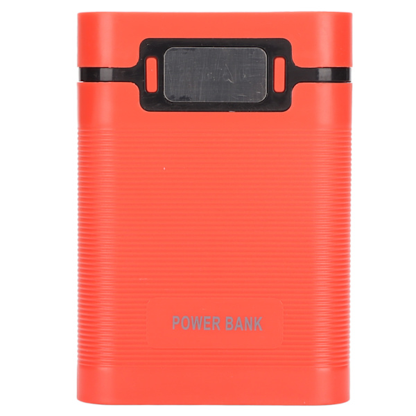 DIY Mobiili 18650 Akun Laturi Power Bank 4 Akun Kapasiteetti Laatikko Mikro Tulo 2 Tapa Lataus LCD NäytölläPunainen