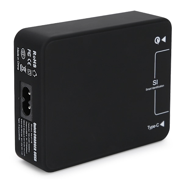 AC-pistokkeen virtalähdesovitin 3.0 USB Type C USB-C-laturi, sopii Samsung S6 S7 S8 Edge 100-240 V EU-pistokkeeseen