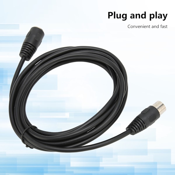 5-stifts MIDI-tangentbordsförlängningskabel Stabil DIN-hane till hona-adapterkabel för elektroniskt piano MIDI-gitarr 9,8 fot