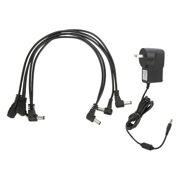 Strömadapter 9V Plast Gitarr Multi Effekt 1 till 5 C2T Linje Industriella Verktyg 850mA AC100‑240VAU Kontakt