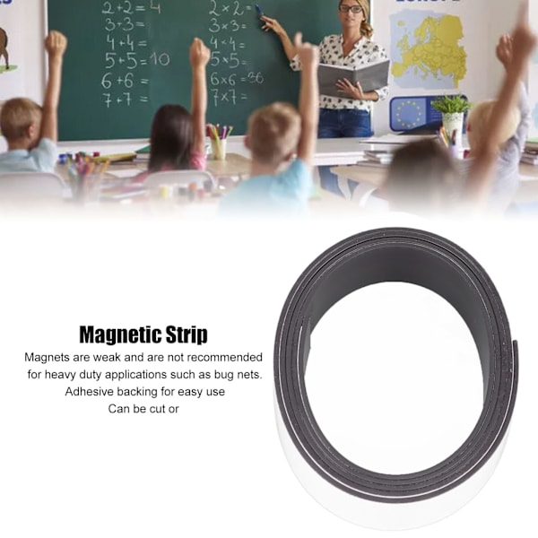 10m magnetisk tejprulle mjuk självhäftande lättklippt magnetremsa för hantverk DIY-projekt