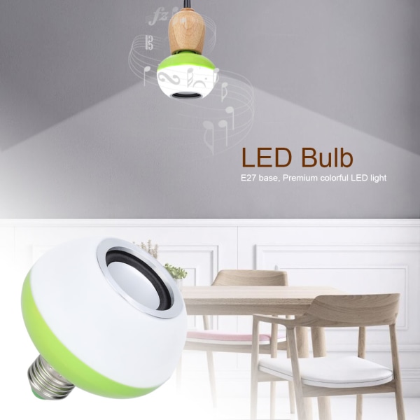 E27 100-240V LED-lampa Bluetooth högtalare Färgglad Musik Lam