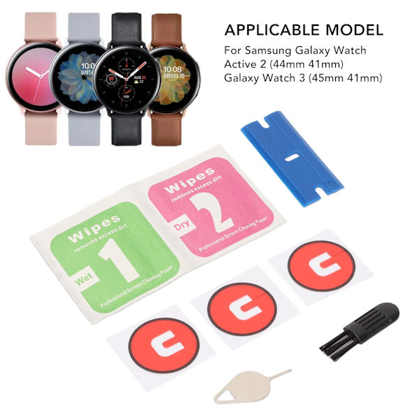 Ring Tape til genmontering af bagcoverglas til Samsung Galaxy Watch Active 2 til Galaxy Watch 3 bagcoverglas udskiftning 3 stk.