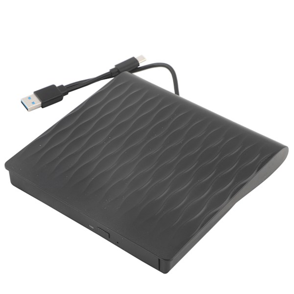Bärbar 12,7 mm USB 3.0 extern optisk enhet med upphöjd struktur, svart, för stationär dator och bärbar dator