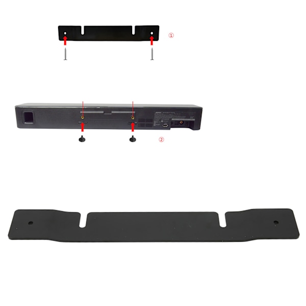 Soundbar Högtalarstativ Avtagbart Stabilt Metall Väggfäste Soundbar Högtalarfäste
