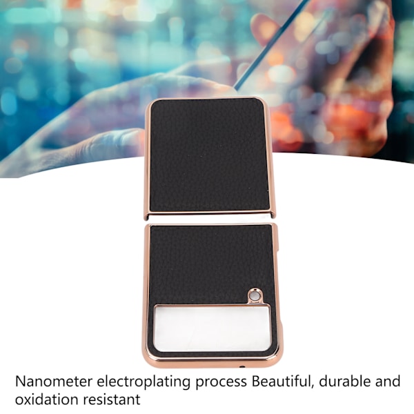 Telefon Etui Luksus Nano Plating Stødsikker Ridsefast Beskyttende Telefon Cover til Samsung til Galaxy Z Flip4 Sort