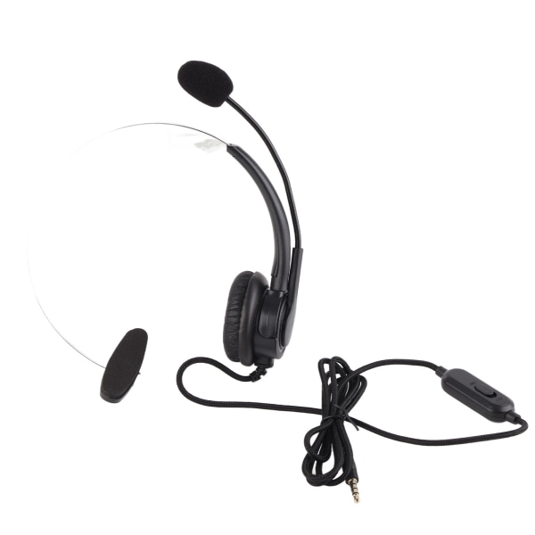 Kablet Trucker Headset 3,5 mm Mono Headset Med Støjreducerende Mikrofon Lydstyrkekontrol Til Mobiltelefon Bærbar