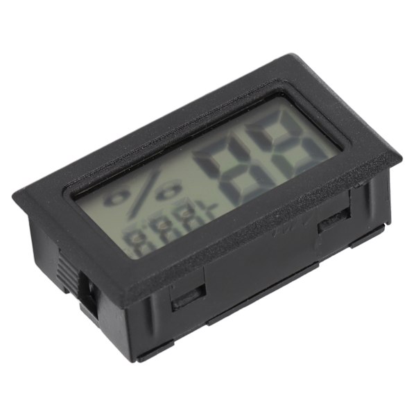 Bærbar Digital Hygro Termometer Sort Elektronisk Temperatur Fugtighedsmåler til Hjem Drivhus Kælder