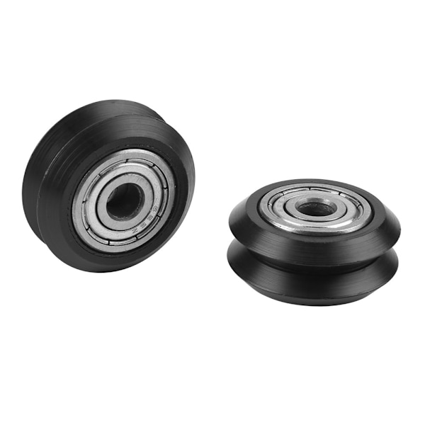 Precisions V-form Hjulset, Slitstarkt POM-material 625 Lager Glidande Grind för Pålitliga CNC 3D-skrivartillämpningar, Svart (10 ST)