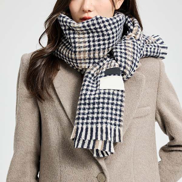 Tartan Plaid Tæppe Chunky Vinter/Efterår Varm Halstørklæde Store Tartan Halstørklæder