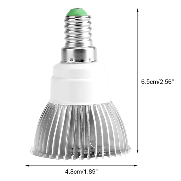 Full Spectrum 85-265V 18W 18 LED Växtlampa Blomma Växt Hydroponisk Tillväxtlampa (E14)