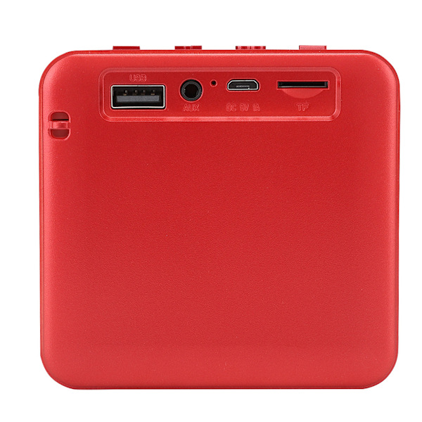 PN-15 Yksinkertainen tyyli Mini Square Langaton Bluetooth-kaiutin FM-radio TF-korttipaikalla (Punainen)