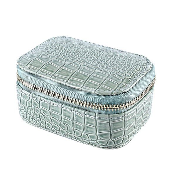 Resväska för smycken, resefodral för smycken, miniresväska för smycken, liten smyckeskrin för resor, smyckeskrin för resor, 9,5 x 7 x 5 cm