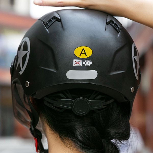 Högupplöst Glashjälm, Enkelvisir Elektrisk Motorcykelhjälm Med Anti-UV Solskydd För Klar Sikt