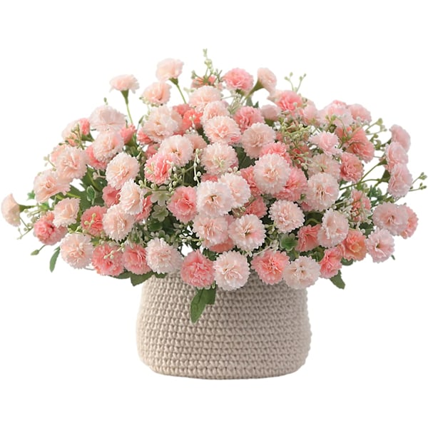4 Buketter Nejlika Små Konstgjorda Blommor