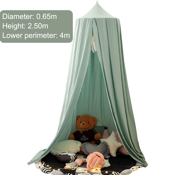 Senghimmel for jenter, myk prinsessehimmel for jenters seng, drømmende dekorative frynser sengsenger for barnerom, hengende baldakin sengetepper for småbarn