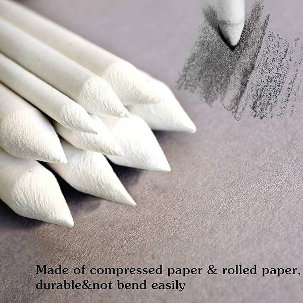 14PCS Blending Stumps Tortillions Kits Art Blending Stumps med Sandpapper
