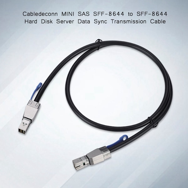 Cabledeconn MINI SAS SFF-8644 til SFF-8644 Harddisk Server Data Synkroniseringsoverføringskabel