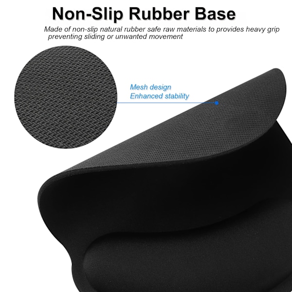 Ergonomisk Gel Musmatta, Minnesgelsfylld Kudde Ger Bekvämt Stöd för Din Handled, Tvättbar Design Säkerställer Hållbarhet, Perfekt för