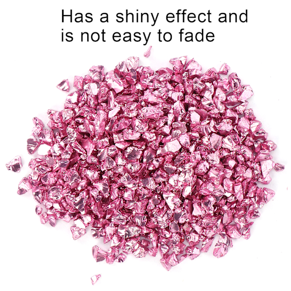 Iridescent Krossat Glas Glitter För Silikonform Lämplig, Värmebeständig DIY Geode Konst Mosaik Hantverk, 3,5 Uns (100 Gram) Metallfärgat Glas