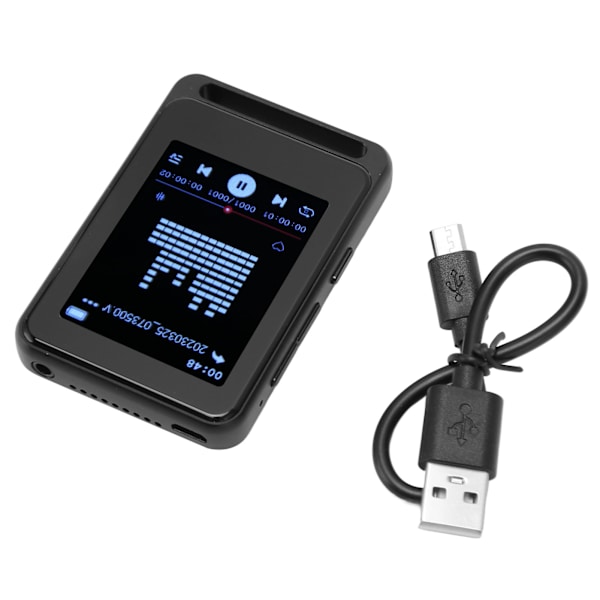 2,4-tums musikspelare Full Touch Scree Bärbar MP3-spelare Bluetooth 5.0 Högdefinitions MP3-spelare för sport Elektronisk bok