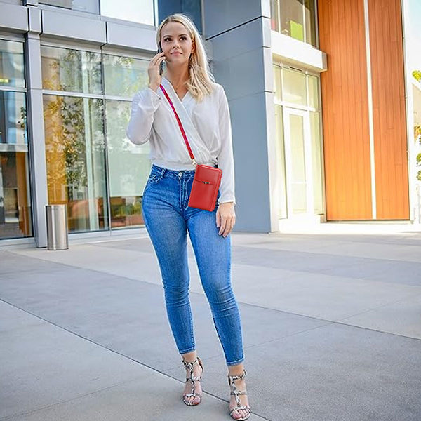 Pieni nahkainen crossbody-laukku naisille, kevyt crossover-laukku olkalaukut