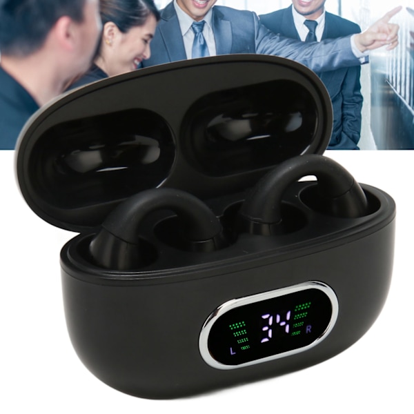 Bluetooth-kääntäjäkuulokkeet 144 kielellä, stereokuulokkeet, joissa on latauskotelo Androidille ja iOS:lle, musta