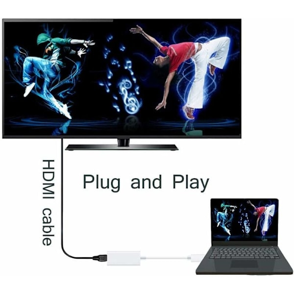 Enkel multimedieexpansion, Mini Displayport till HDMI-adapter som erbjuder dynamisk synkronisering och ljudstöd, idealisk för att effektivisera din